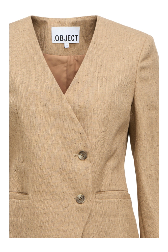 OBJBEA L/S RE BLAZER 140 23048006 Tannin/Black Melange
